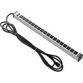 Global Industrial 24 18 Outlet Aluminum Power Strip, 15' Cord 501789